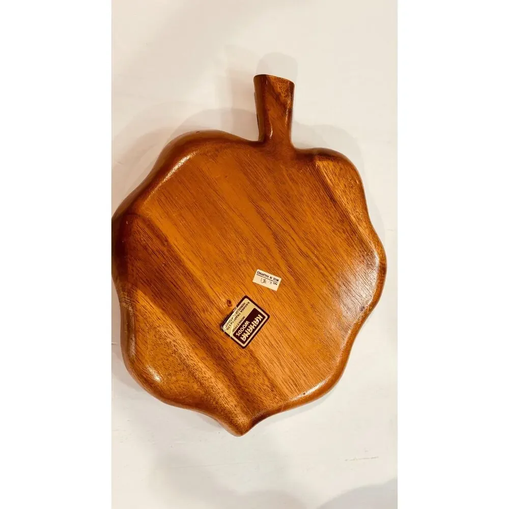 Vintage Kaimana Woods Monkeypod Leaf Divided Serving Tray MCM Philippines